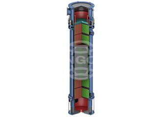 YKX型圆块孔式石墨降膜吸收器/蒸发器